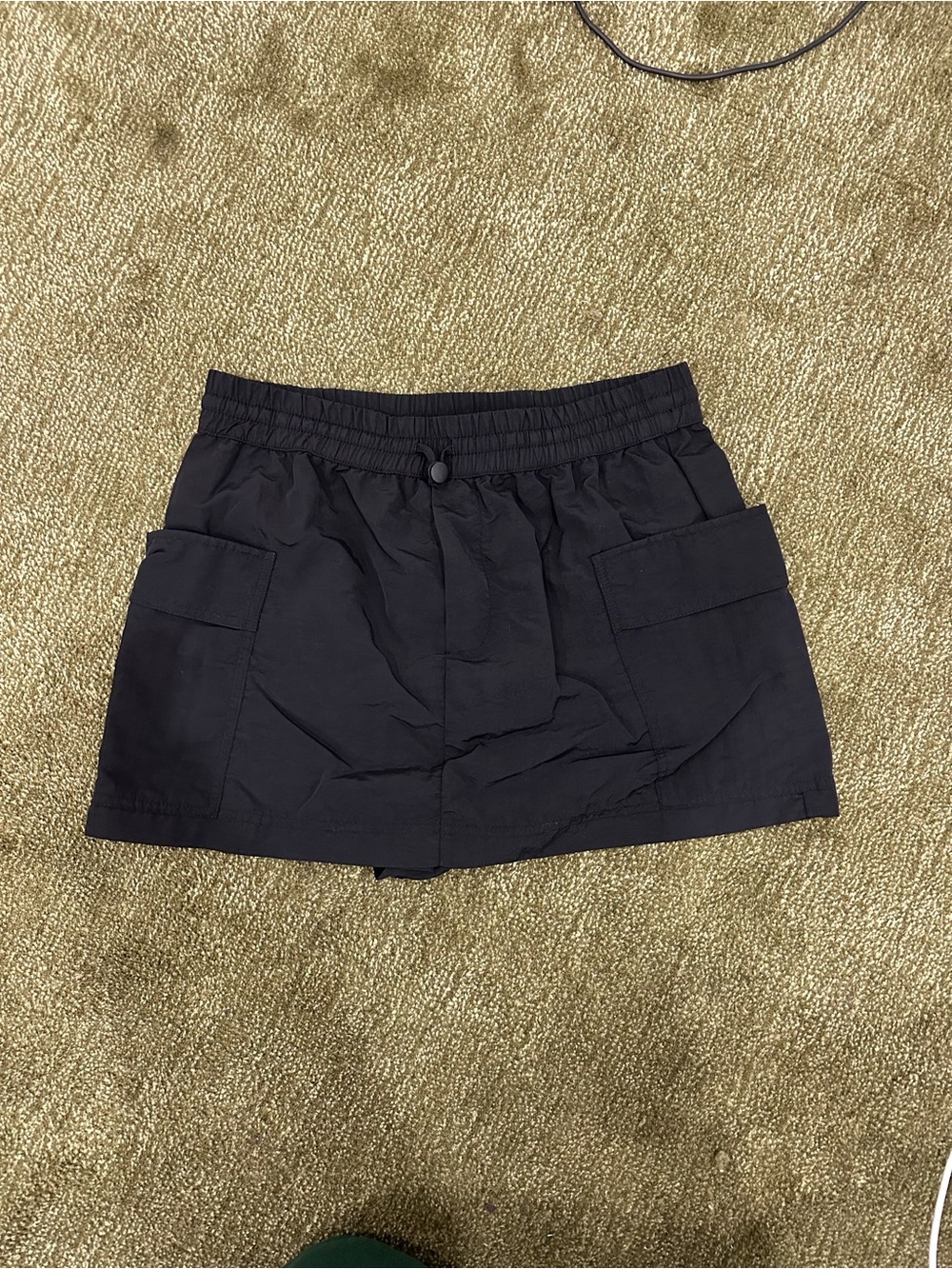 H&M Black Utility Skort with Flap Pockets
